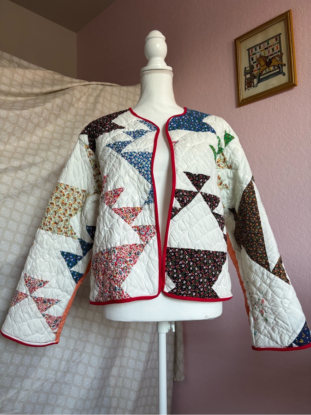Antique handmade quilted jacket